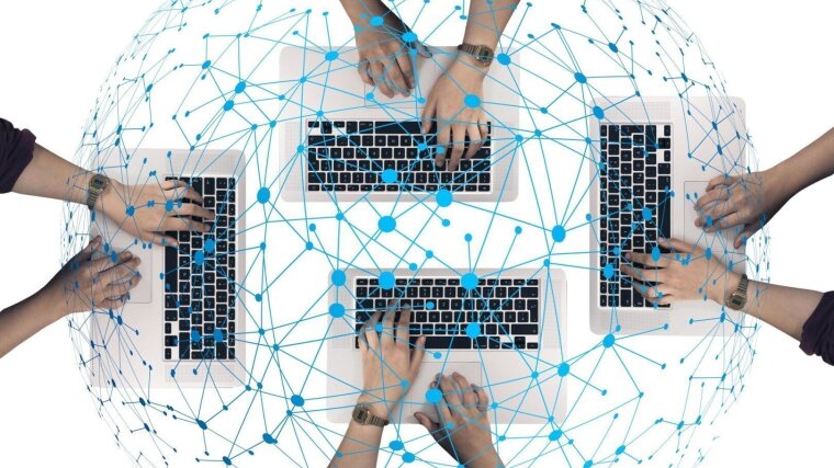 Network Social Abstract hands